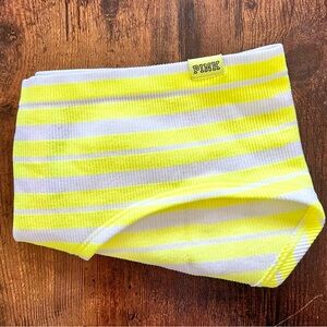 VICTORIA'S SECRET PINK NEON YELLOW SEAMLESS HIPSTER P…